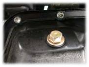 The oil drain plug.